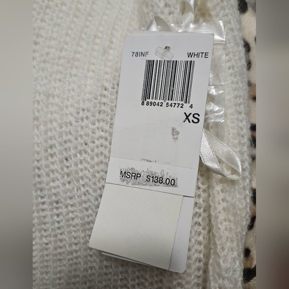 FRENCH CONNECTION Mathilde Embellished Split-Back Sweater top. Size XS NWT - Picture 8 of 12